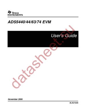ADS5474EVM datasheet  